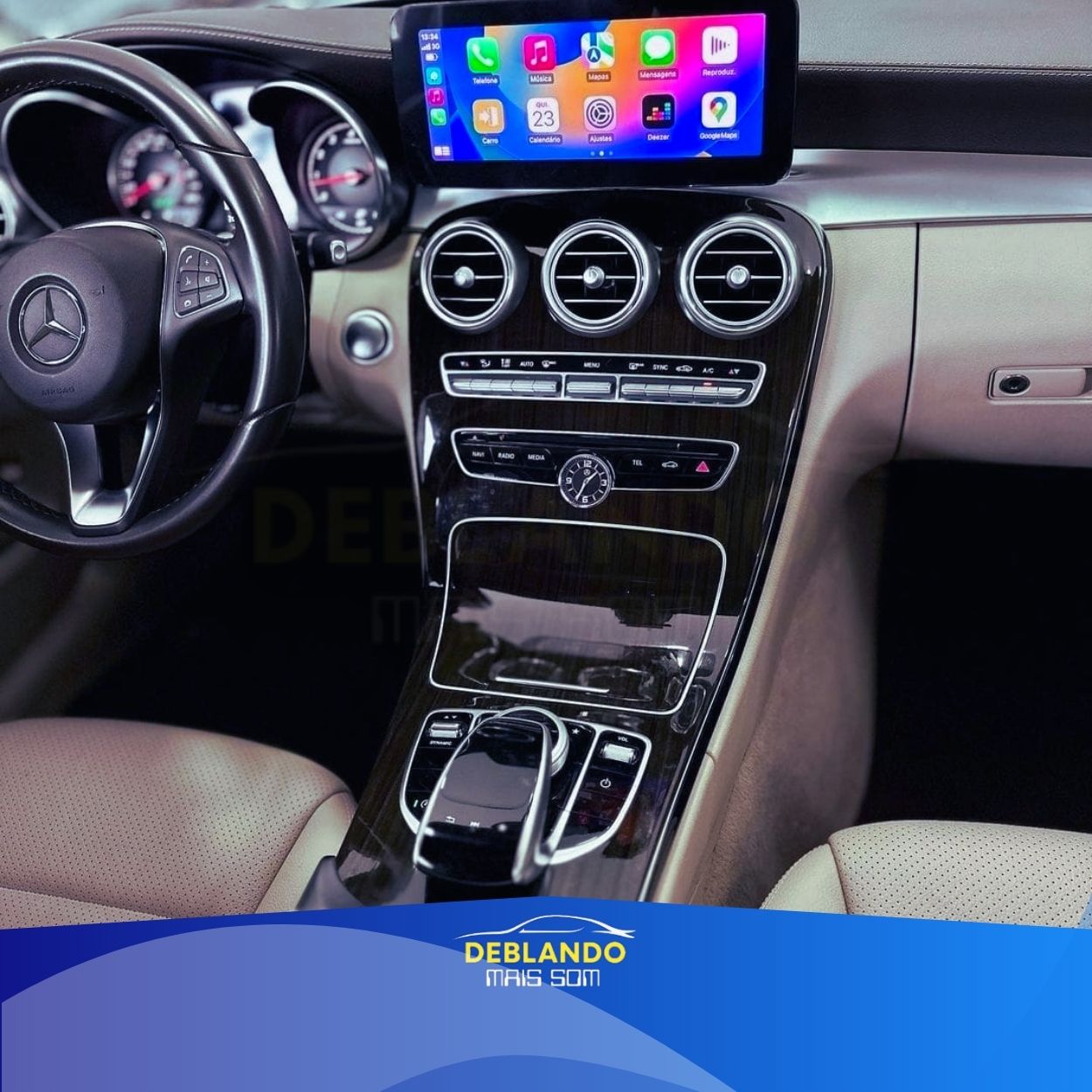 Imagem de carro com tela de encosto